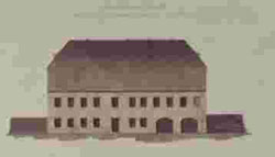 Zeichnung des alten Rentamtsgebäudes